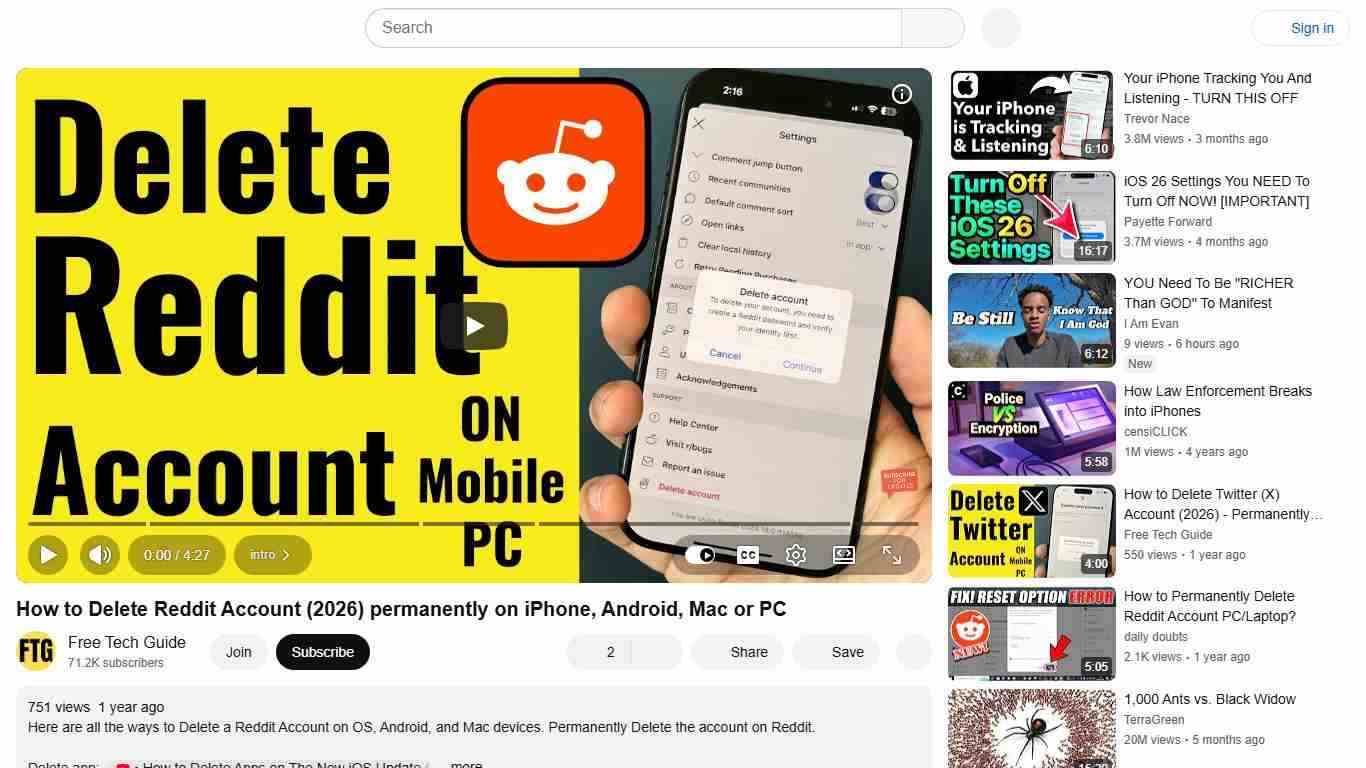 How to Delete Reddit Account (2026) permanently on iPhone, Android, Mac or PC - YouTube